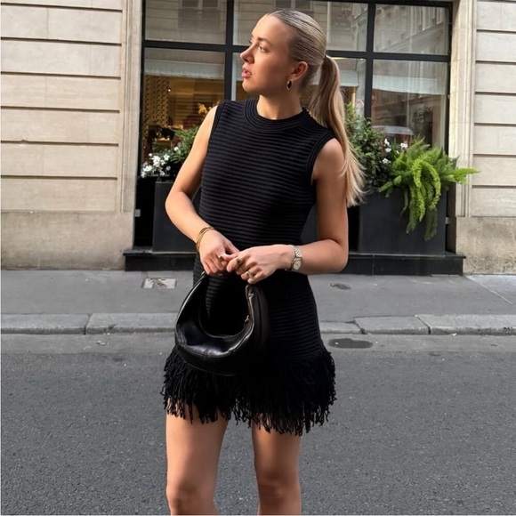 NWT ZARA  blogger fav FRINGED 
KNIT DRESS SIZE M
🚨FIRM PRICE NO DISCOUNT - Picture 6 of 16